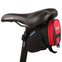 [Red/Black]Cycling Seat Bag Bicycle Saddle Bag Under Seat Pack Bike Seat Pouch