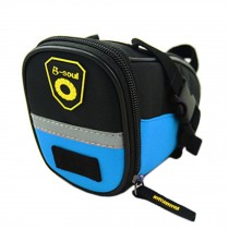 Bicycle Saddle Bag Cycling Seat Bag Under Seat Pack Bike Seat Pouch-Black/Blue