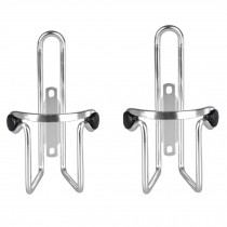 Set of 2 Aluminium Alloy Bottle Holder Bicycle Water Bottle Cage+2 Screw,Silvery