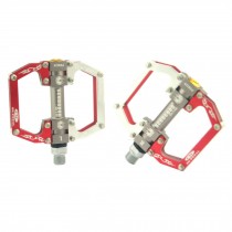 Fashionab Aluminium Alloy Pedals Mountain Bicycle Pedals,Red/Silver