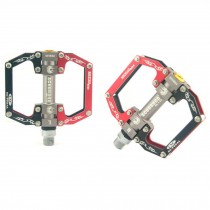 Fashionab Aluminium Alloy Pedals Mountain Bicycle Pedals,Black/Red