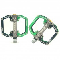 Fashionab Aluminium Alloy Pedals Mountain Bicycle Pedals,Black/Green