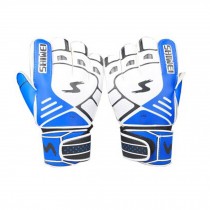 Cool Receiver Glove Latex Football Receiver Gloves for Adults, (White/Blue, M)