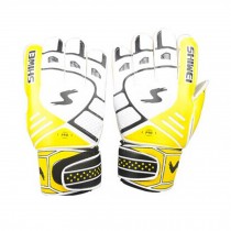 Cool Receiver Glove Latex Football Receiver Gloves for Adults, (White/yellow, M)