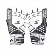 Cool Receiver Glove Latex Football Receiver Gloves for Adults, (White/black, M)