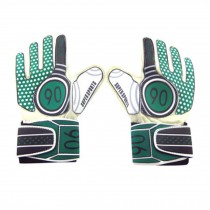 Breathable Adults Football Receiver Gloves, (Green/Black, M)