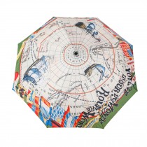 Summer/Rainy Day Protector 3 folding umbrella Anti-UV Sun Umbrella Nautical Map