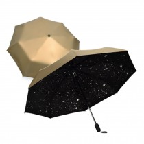 Automatic 3 Folding Umbrella Windproof Anti-UV Outdoor Rain/Sun umbrella Sky
