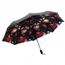 Automatic 3 Folding Umbrella Windproof Anti-UV Outdoor Rain/Sun umbrella K