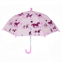 Kids Umbrella - Childrens Rainy  22Inch Day Umbrella - horse
