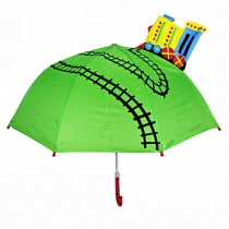 Childrens  Rainy Day Umbrella /Bright colors/Kids Umbrella??train track