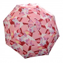 Camouflage Three Folding Umbrella UV Protection Sun Umbrella,Red