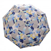 Camouflage Three Folding Umbrella UV Protection Sun Umbrella,Blue
