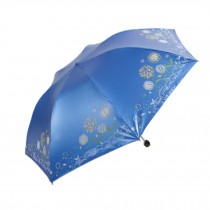 Dandelion Umbrella Easily Carry Travel Compact Convenient blue Umbrella