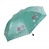 Sun Umbrella Dandelion Compact Convenient Green Umbrella Easily Carry