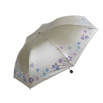 Compact Sun Umbrella flower Convenient bronzy Easily Carry Umbrella