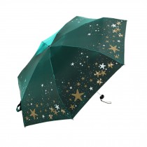 Compact Convenient Easy Carrying dark green Umbrella Star Travel Umbrella