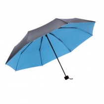 Simple Style Folding Travel Umbrella Windproof Anti-UV Umbrella-Dark Blue