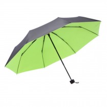 Simple Style Folding Travel Umbrella Windproof Anti-UV Umbrella-Green