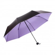 Simple Style Folding Travel Umbrella Windproof Anti-UV Umbrella-Purple