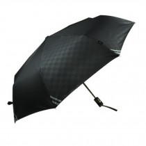 Simple Style Automatic Folding Umbrella Windproof Anti-UV Umbrella-Black Plaid