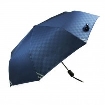 Simple Style Automatic Folding Umbrella Windproof Anti-UV Umbrella-Blue Plaid