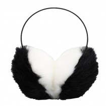 Fashion Plush Faux Fur Earmuffs Earwarmer Winter Accessory,black/white