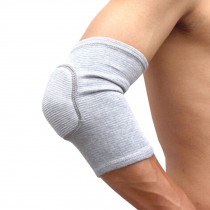 2 PCS Elastic Elbow Support,Sponge Soft And Breathable Elbow Warmth Sleeve Grey