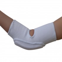 2 PCS Elastic Elbow Support, Soft And Breathable Elbow Anti-collision White