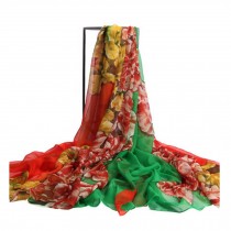 Womens Emulation Silk Chinese Chiffon Shawl Scarve beach shawl ( H )