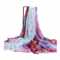 Womens Emulation Silk Chinese Chiffon Shawl Scarve beach shawl ( J )