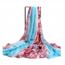 Womens Emulation Silk Chinese Chiffon Shawl Scarve beach shawl ( M )
