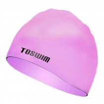 Men & Women Swim Cap Bathing Cap Waterproof Swimming Hat Hair Protector Pink