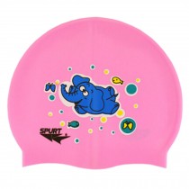 Professional Swimming Cap Waterproof Ear Protection Swim Cap Elephant Pink