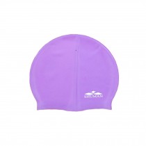 Premium Silicone Men Women Swim Cap Bathing Hat Swimming Wear - Purple