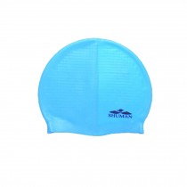 Premium Silicone Men Women Swim Cap Bathing Hat Swimming Wear - Blue