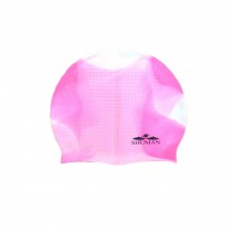 Premium Silicone Men Women Swim Cap Bathing Hat Swimming Wear - Pink