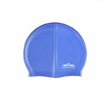 Premium Silicone Men Women Swim Cap Bathing Hat Swimming Wear - Deep Blue