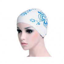 Wrinkle-free Swim Caps Swimming Hat - Wear It On Both Sides - White/Blue