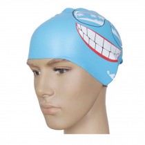 Unisex Premium Silicone Swim Caps Waterproof Comfortable Bathing Hat - Blue