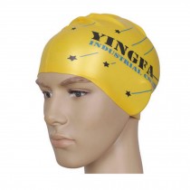 Unisex Premium Silicone Swim Caps Waterproof Comfortable Bathing Hat - Yellow