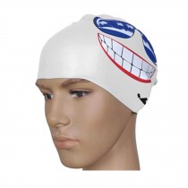 Unisex Premium Silicone Swim Caps Waterproof Comfortable Bathing Hat - White