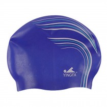 Premium Silicone Swim Caps Hat Wrinkle-Free Waterproof Swimming Wear - Blue