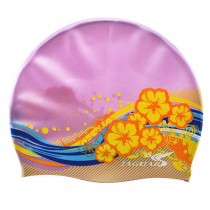 Long Hair Premium Silicone Swim Cap Waterproof Swimming Hat for Women - Pink