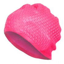 Silicone Waterproof Swim Cap Swimming Hat Swimming Accessories, Rose Red