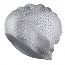 Silicone Swim Cap Swimming Hat Swimming Headwear Accessories Waterproof, Grey
