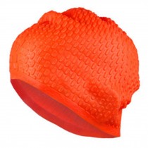 Silicone Waterproof Swim Cap SwimHat Swimming Headwear, Orange
