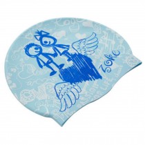 Unisex Fashion Swim Cap Silicone Cap Swimming Hat Waterproof, Blue