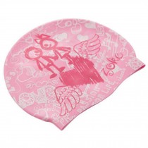 Womens Swim Cap Silicone Swimming Hat Diving Hat Sports, Rose Red