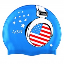 Unisex Durable Swim Cap Swimming Hat Silicone Swim Hat Waterproof, C
